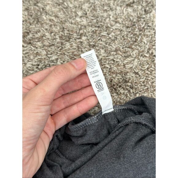 Athleta Wrap Front Lounge Yoga Pant Gray Draped Leg Slits Relaxed Fit XS Stretch - Picture 9 of 12